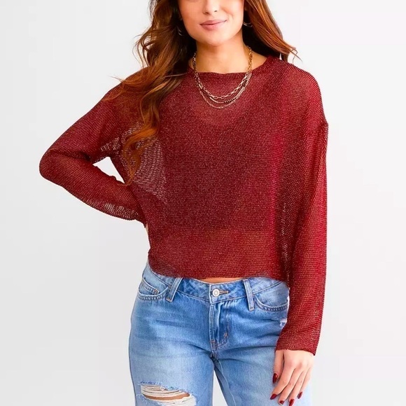 Metallic Netted Top - Picture 1 of 3